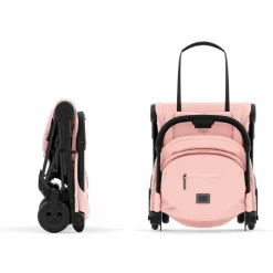 Poussette ultra-compacte COYA Matt Black Peach Pink