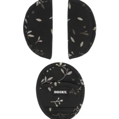 Protection pour sangles de siège auto universel Romantic Leaves Noir