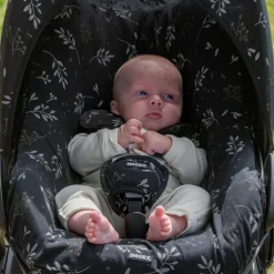 Protection pour sangles de siège auto universel Romantic Leaves Noir