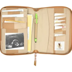 Protège carnet de santé beige camel