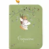 Protège carnet de santé daim couronne (personnalisable)
