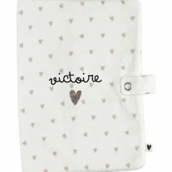 Protège carnet de santé Gaze Coeurs (personnalisable)