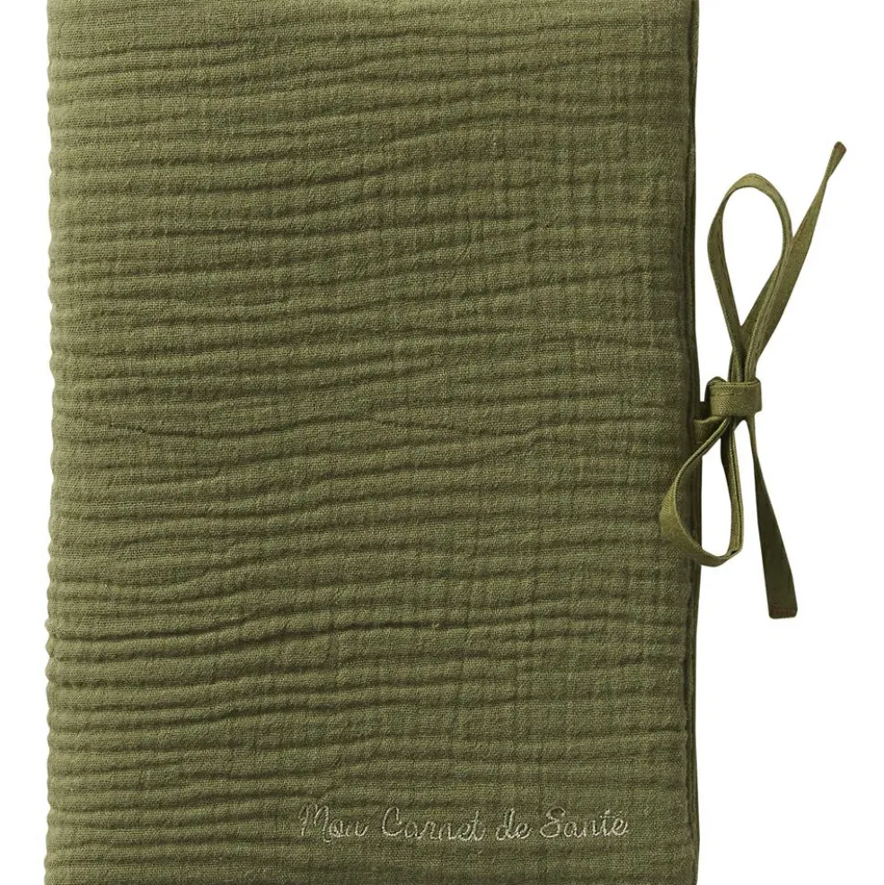 Protège carnet de santé gaze de coton Fougère