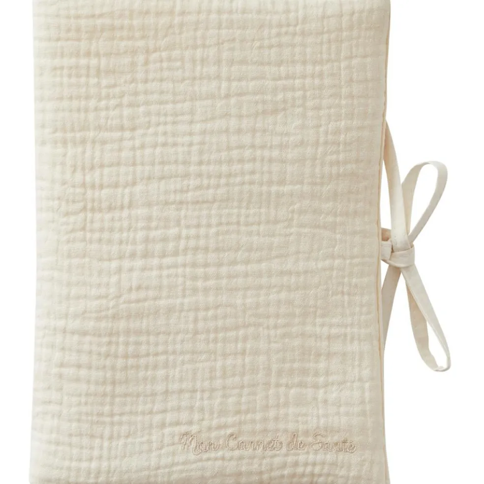 Protège carnet de santé gaze de coton Mousse de lait