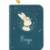 Protège carnet de santé lapin casquette (personnalisable)