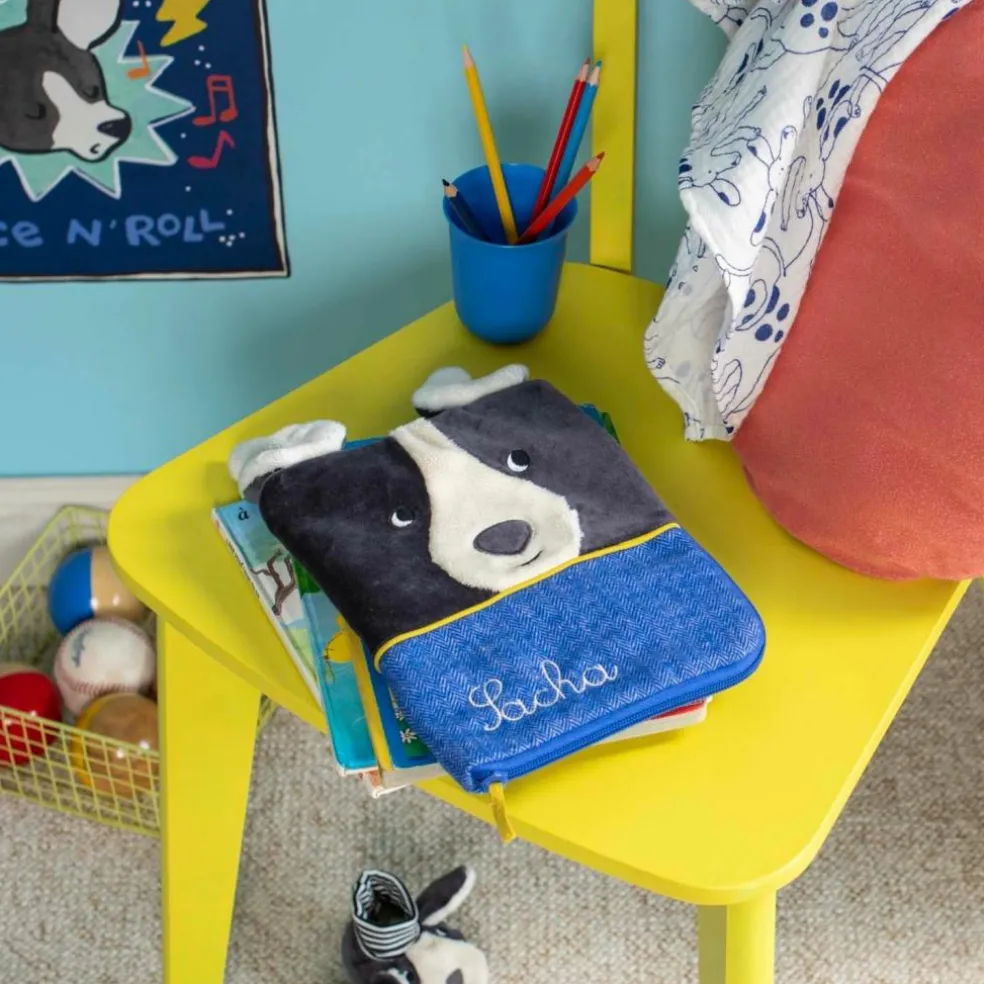 Protège carnet de santé Puce et Pilou (personnalisable)