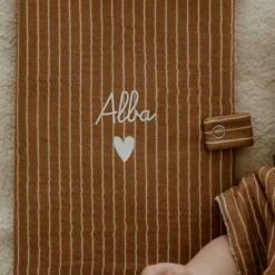 Protège carnet de santé Rayures Fines (personnalisable)