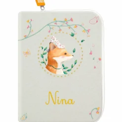 Protège carnet de santé renard chapeau (personnalisable)