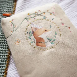 Protège carnet de santé renard chapeau (personnalisable)