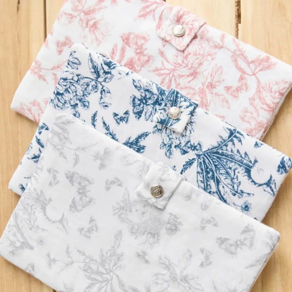 Protège carnet de santé Toile de Jouy rose