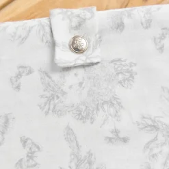 Protège carnet de santé Toile de Jouy gris