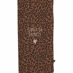 Protège livret de famille Gaze Léopard Marron (personnalisable)