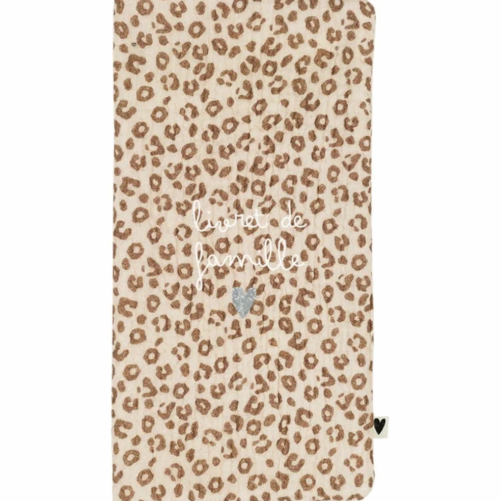 Protège livret de famille Gaze Léopard (personnalisable)
