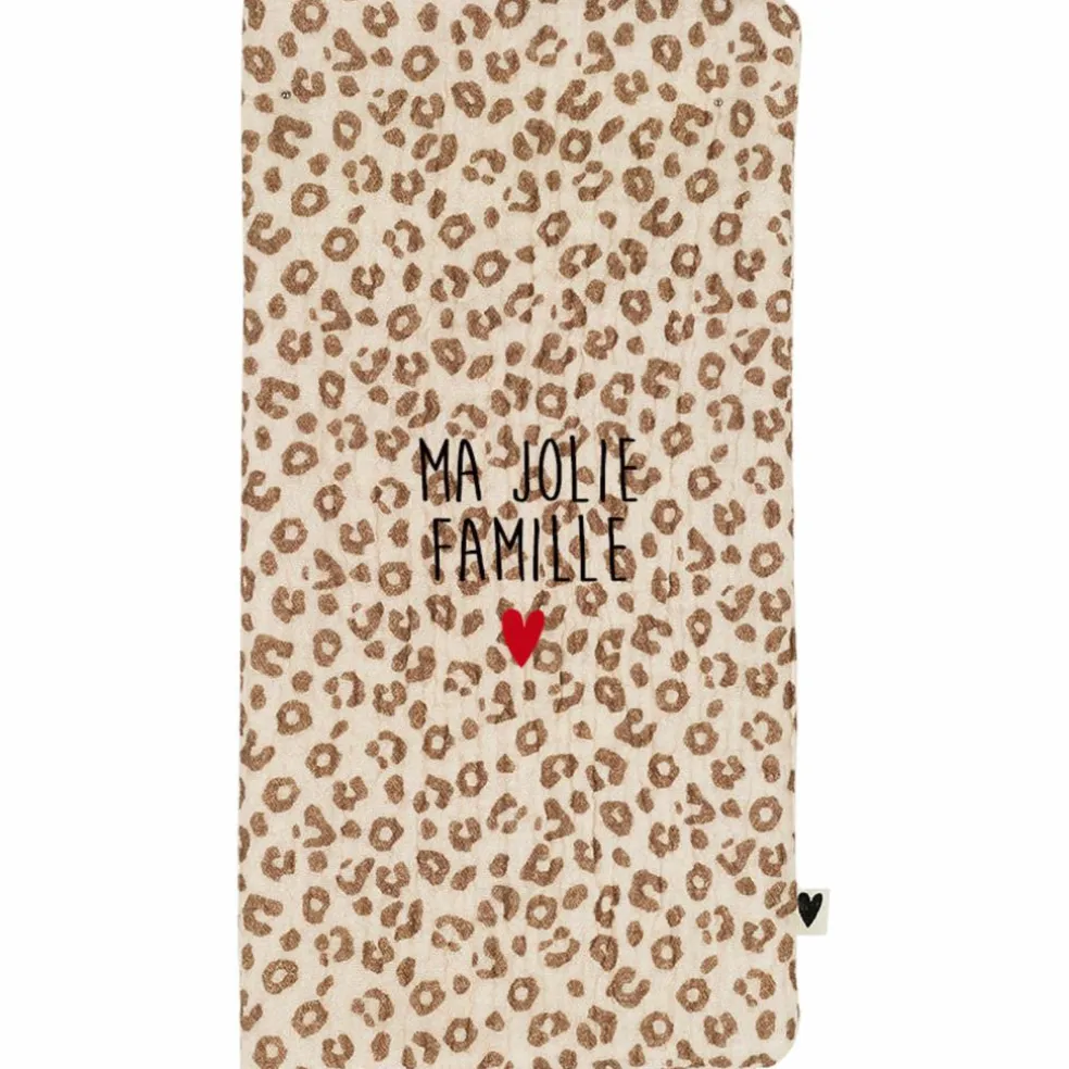 Protège livret de famille Gaze Léopard (personnalisable)