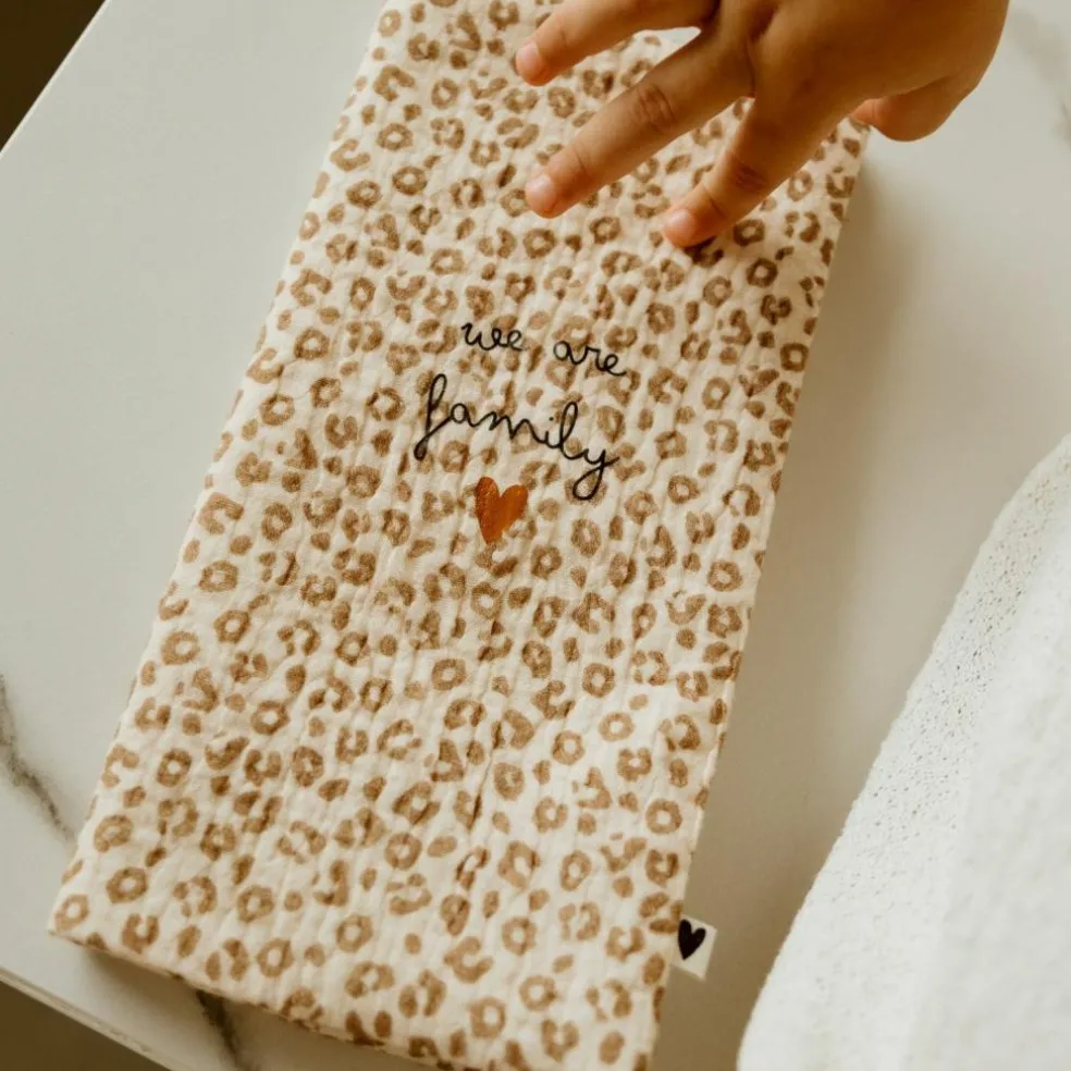 Protège livret de famille Gaze Léopard (personnalisable)