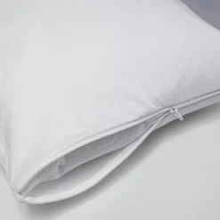 Protège oreiller imperméable en coton bio blanc (40 x 60 cm)