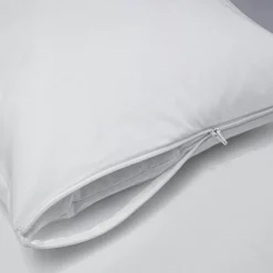 Protège oreiller imperméable en coton bio blanc (60 x 60 cm)