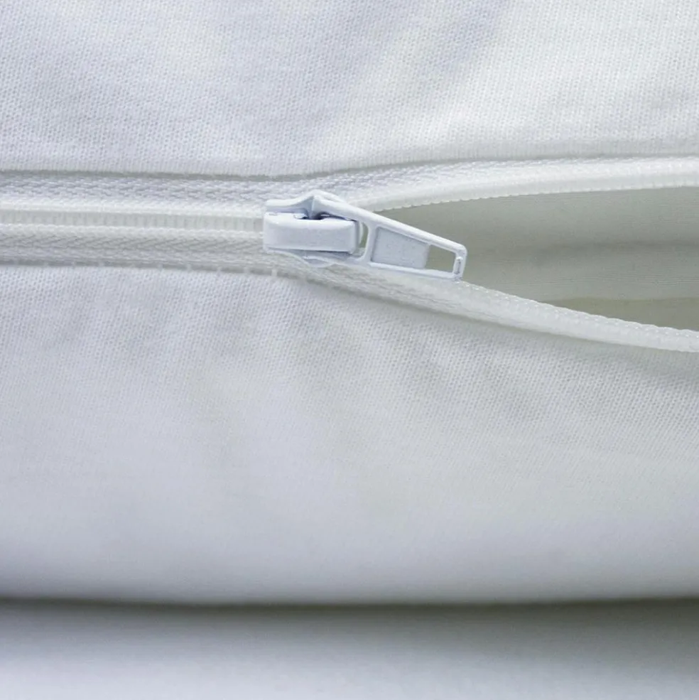 Protège oreiller imperméable en coton bio blanc (60 x 60 cm)