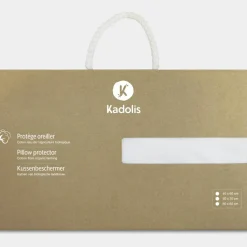 Protège oreiller imperméable en coton bio blanc (60 x 60 cm)