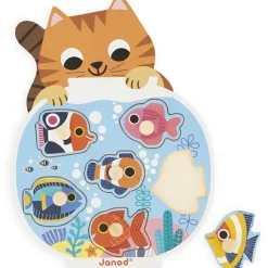 Puzzle à encastrement en bois Aquarium (6 pièces)