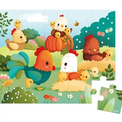 Puzzle Bienvenue à la basse-cour (20 pièces)