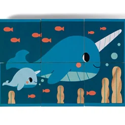 Puzzle cubes en bois Animaux WWF (6 cubes)