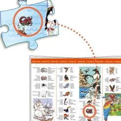 Puzzle d'observation avec livret Les animaux du monde (100 pièces)