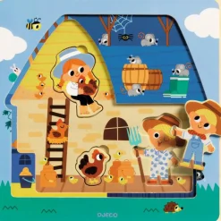 Puzzle en bois 3 niveaux Chez Moo
