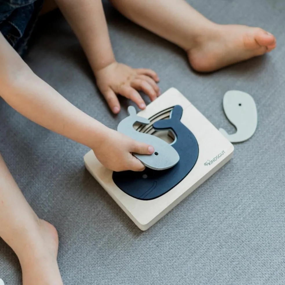 Puzzle en bois Baleine (6 pièces)