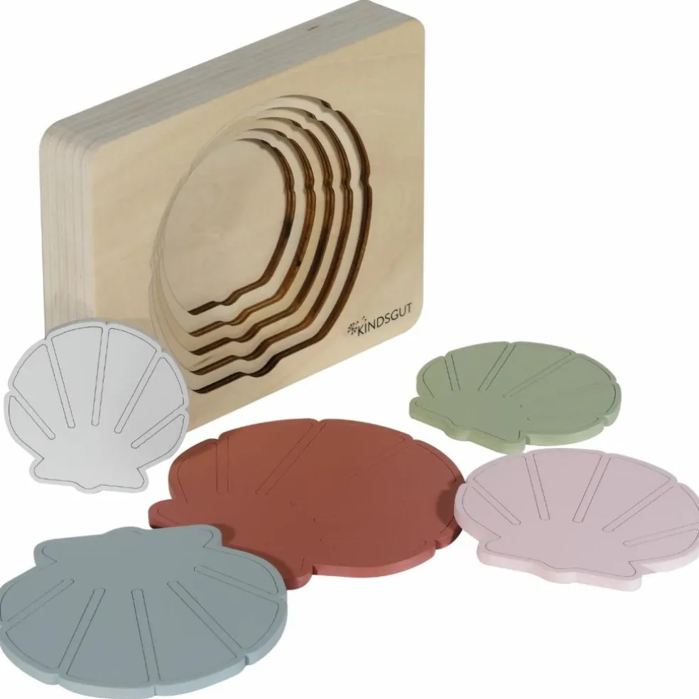 Puzzle en bois Coquillages (6 pièces)