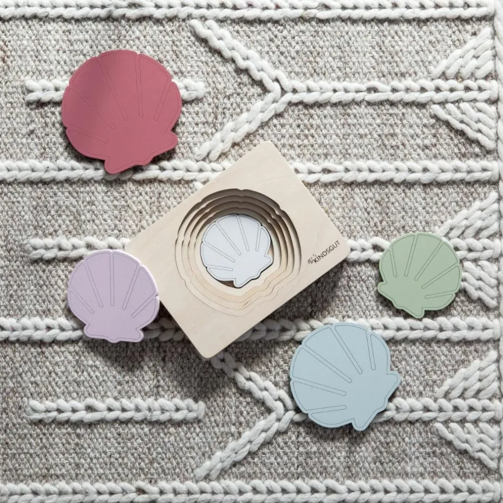 Puzzle en bois Coquillages (6 pièces)