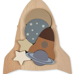 Puzzle en bois fusée