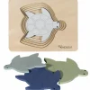 Puzzle en bois Tortue (6 pièces)