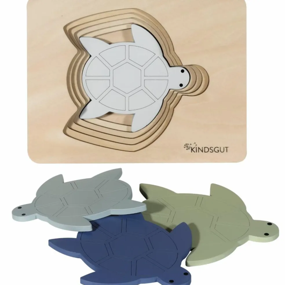 Puzzle en bois Tortue (6 pièces)