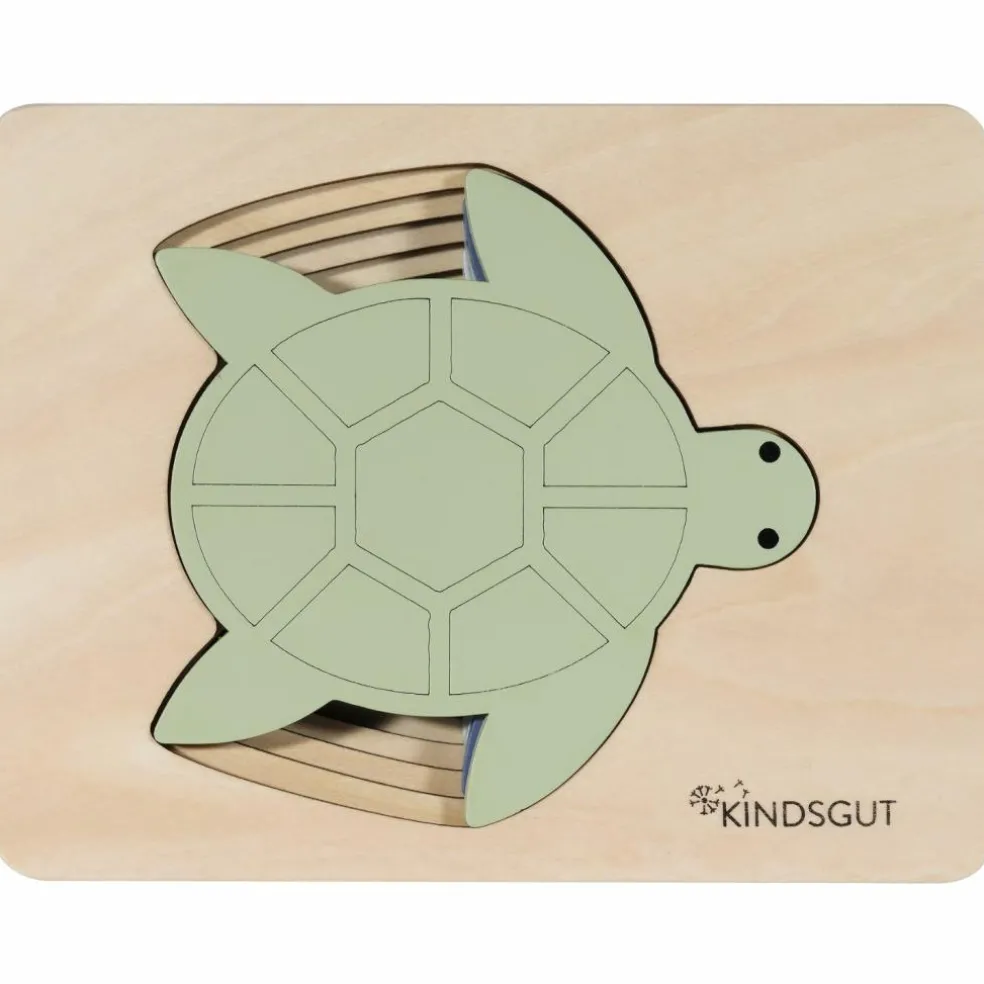 Puzzle en bois Tortue (6 pièces)