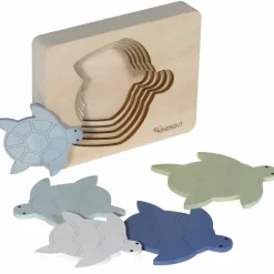 Puzzle en bois Tortue (6 pièces)
