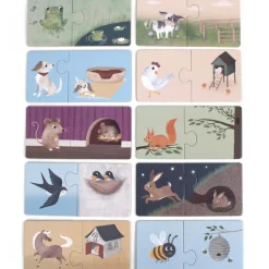 Puzzles Retrouve ma maison Animaux de la ferme
