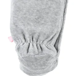Pyjama chaud Babou & Kendi en velours gris (3 mois)
