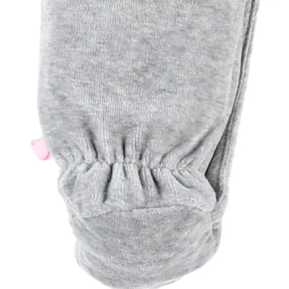 Pyjama chaud Babou & Kendi en velours gris (3 mois)