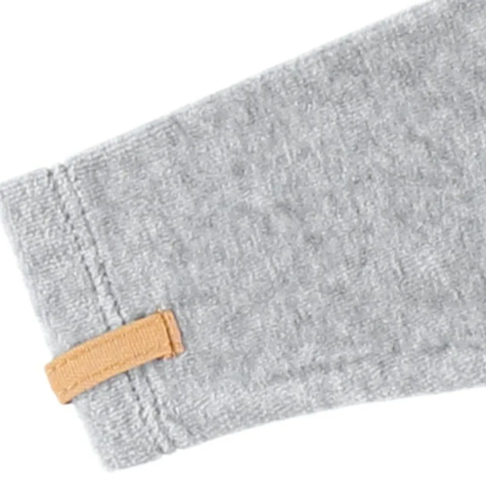 Pyjama chaud Babou & Kendi en velours gris (3 mois)