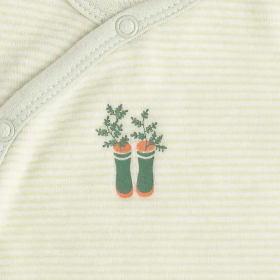 Pyjama chaud rayures vertes Botanica (naissance)