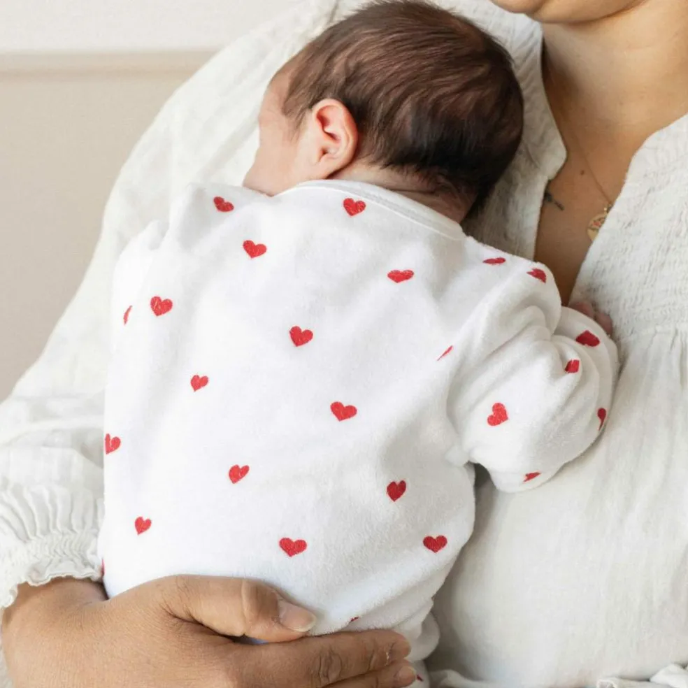 Pyjama Cœurs Rouges (1 mois)