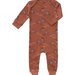 Pyjama en coton bio Deer amber brown (0-3 mois : 50 à 60 cm)