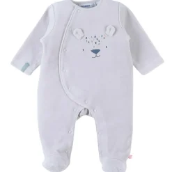 Pyjama en velours gris ours (6 mois)