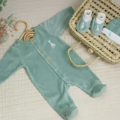 Pyjama en velours olive Sophie la girafe (3 mois)