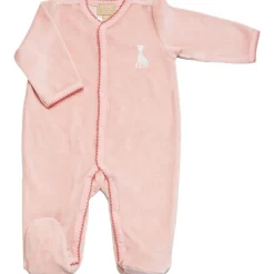Pyjama en velours rose Sophie la girafe (naissance)