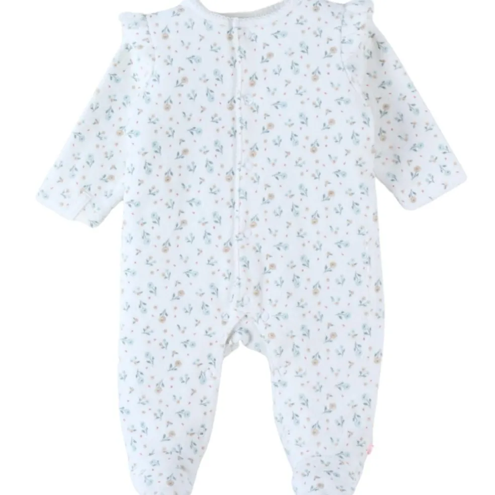 Pyjama velours imprimé fleuri (6 mois)