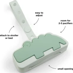 Range sucette en silicone Croco Vert