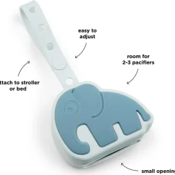 Range sucette en silicone Elphee Bleu