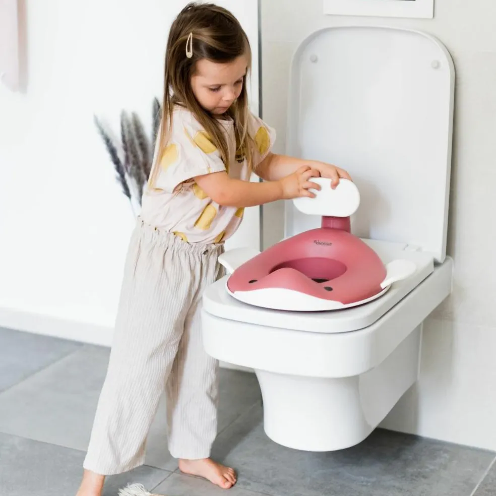 Réducteur de toilette Baleine Rose foncé